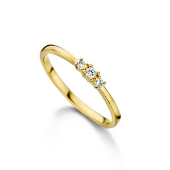 Gouden ringen - Ring met 3 diamanten 57440