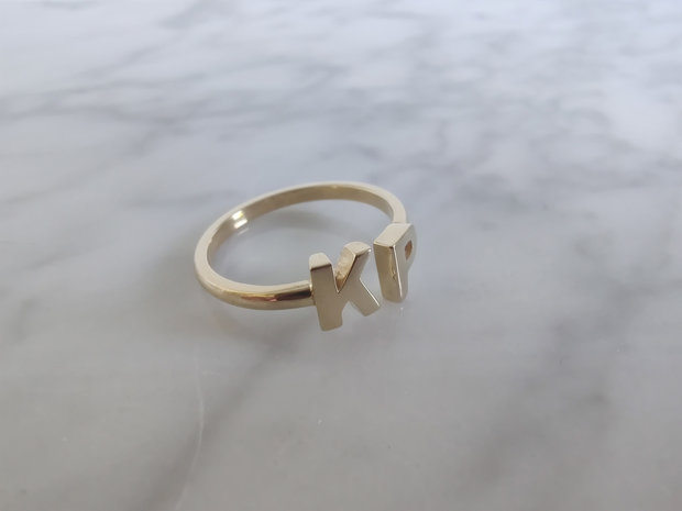 Duo initial Ring gold