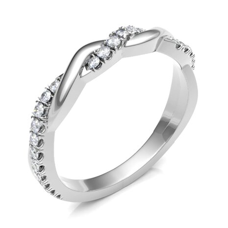 Render eternity ring with gold