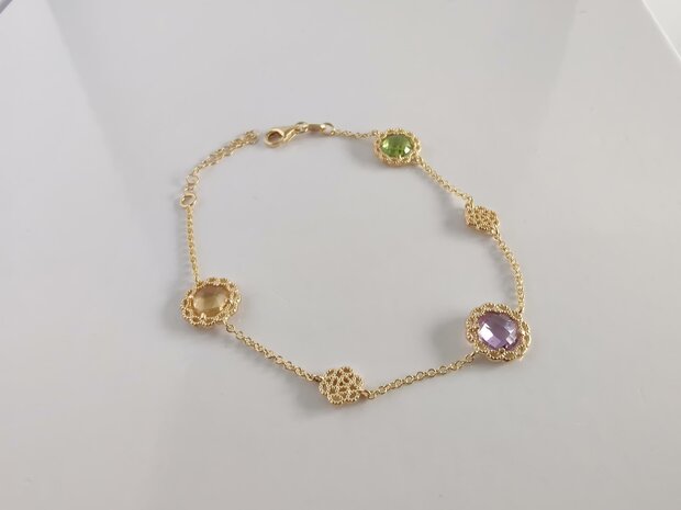 Armband 18KT Color Flower