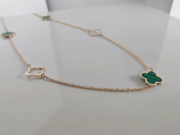 Ketting goud 18 kt Malachiet