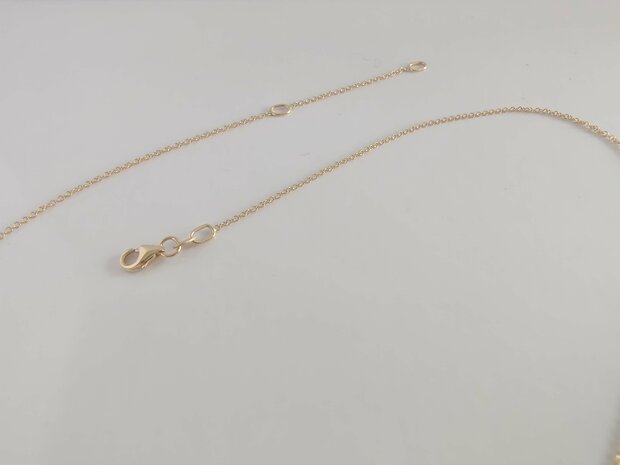 Ketting 18 kt forcat met tussenoog