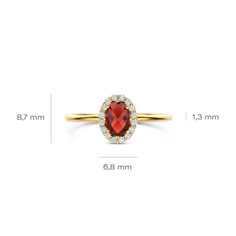 Blush ring 1271YGA . Maat 54