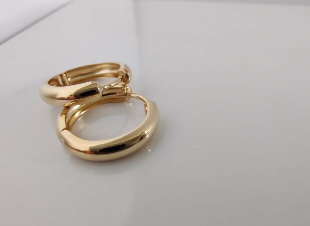 Gouden creolen 11 mm