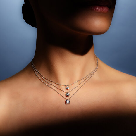 Kettingen 1 diamant 18 kt