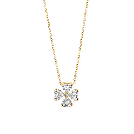 Ketting klaver diamant