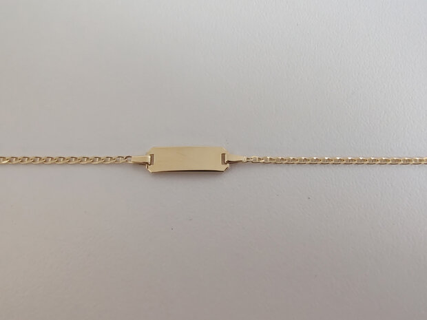 gouden armband naamplaat