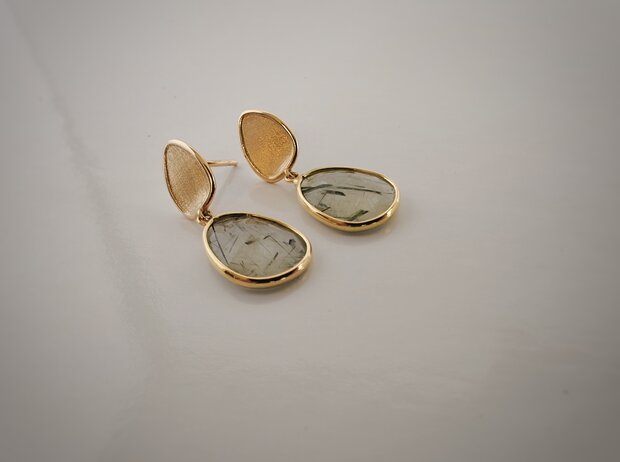 Oorbellen 18 kt Rutil