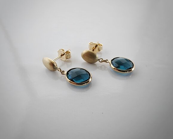 oorbellen 18 kt Topaas
