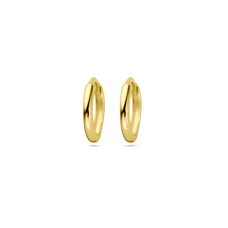 Klacreolen 12 mm 14 kt goud