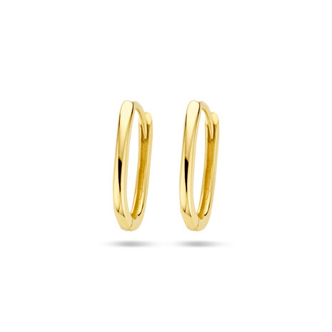 Ovalen klap creolen 14 mm