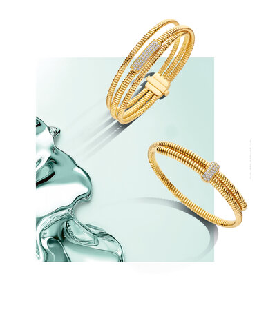 Gouden armband 18 kt diamant Vanhoutteghem