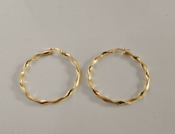 creolen Twist 35 mm 18 kt