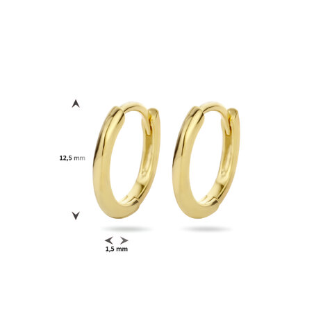 zilveren creolen 10 mm verguld