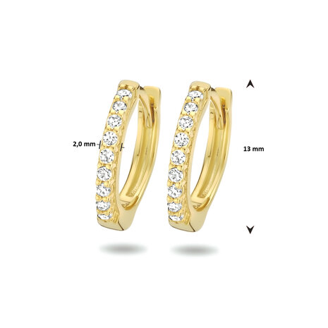 zilveren creolen geel goud verguld