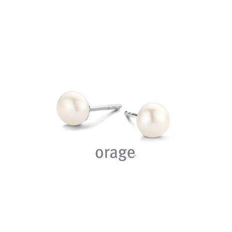 BB331 oorringen Orage parel 8 mm button