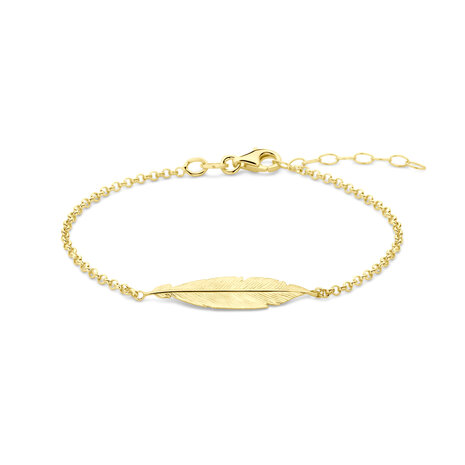 Zilveren armband met veer