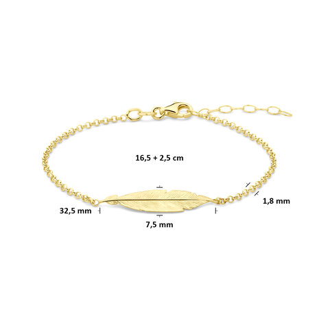 Zilveren armband geel goud verguld