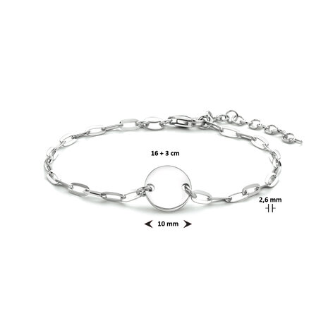 zilveren armband met cirkel