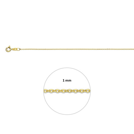 gouden fijne ketting 14 kt
