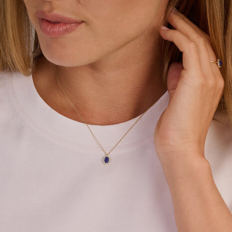 Blush lab saffier ketting LG3021Y