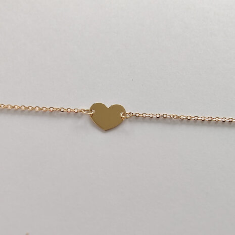 fijne gouden armband met hartje