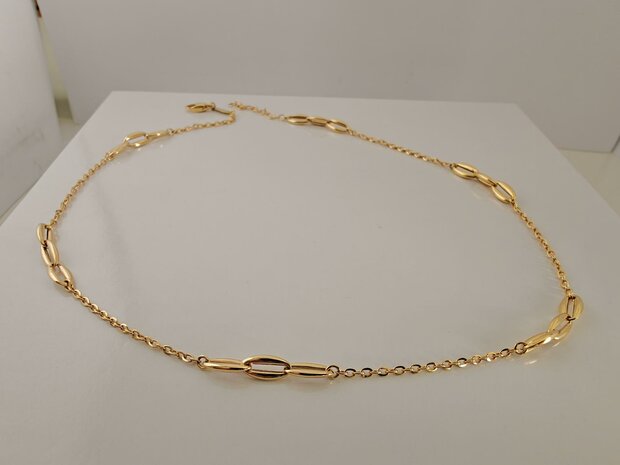 Schakelketting 18 karaat geel goud