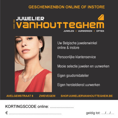 Cadeaubon juwelier Vanhoutteghem online of instore