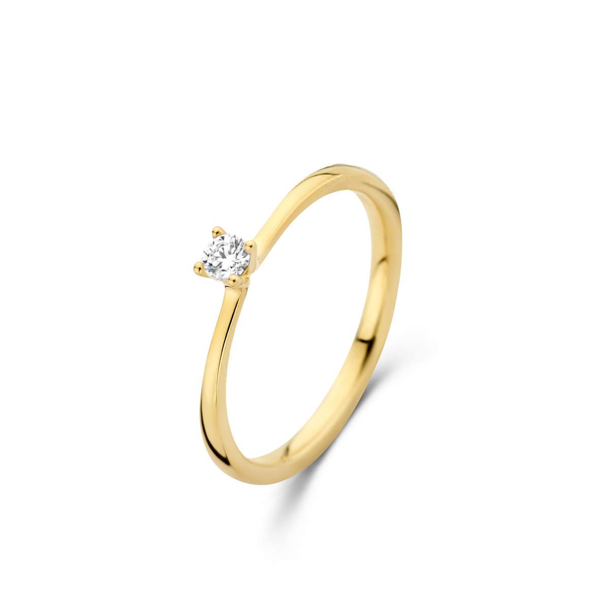 Dempsey Spreek luid opzettelijk Verlovingsringen - Ring geel goud diamant 91KX30