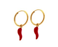 Gouden Creolen met charm 237632