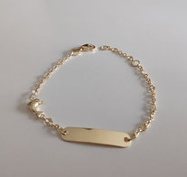 Baby naamplaat goud IDE002Dolfijn