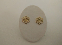 Gouden kinderoorringen bloem OKIDSBLOEM1