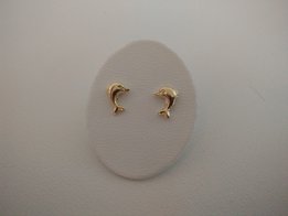 kinderoorringen 18kt dolfijn