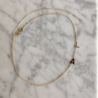 Halsketting Double Initial Goud 18 Karaat