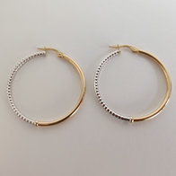 Gouden creolen 30 mm R428690 juwelier Vanhoutteghem