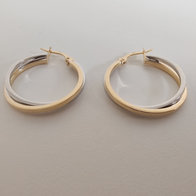 Gouden creolen 20 mm R428693 juwelier Vanhoutteghem