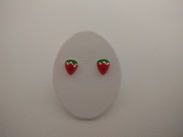 Gouden Kinderoorringen aardbei