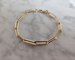 Gouden Armband Paperclip