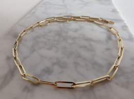 Gouden Ketting Paperclip
