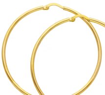 Gouden creolen 18 kt 40 mm