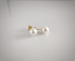 Oorbellen Parel 14kt 6 mm