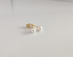 Oorbellen Parel 14kt 4 mm
