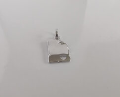 Hanger perkamanent hart zilver B302