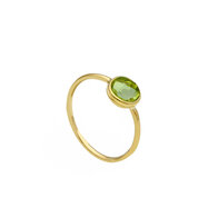 Gouden ring 18kt peridot