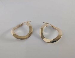 Gouden curved creolen 18 kt 20 mm 6306 Vanhoutteghem