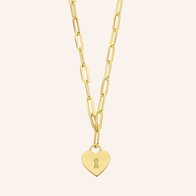 Ketting dpt Heart Lock Necklace M2484  gold plated