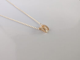 Ketting 18 kt met hanger zircoon W035034