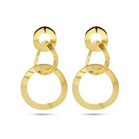 Oorringen zilver verguld 2103140