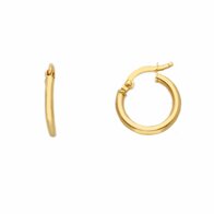 Gouden creolen 18 kt klein geel - 10 mm