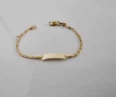 Baby naamplaat goud 9 KT ID9KT001